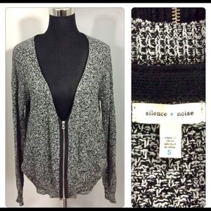 Anthropologie Cardigan Silence & Noise S M Black Casual sweater Marled